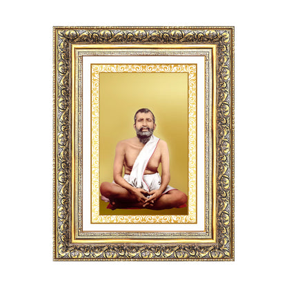 Sri Ramakrishna Paramahamsa | Enlightened Mystic of Bhakti & Vedanta Wall Photo Frame in 24K Gold Plated Foil