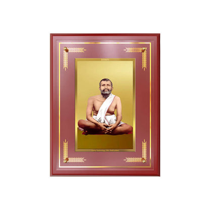 Sri Ramakrishna Paramahamsa | Enlightened Mystic of Bhakti & Vedanta Wall and Tabletop Photo Frame in 24K Gold Plated Foil