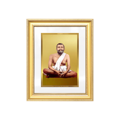 Sri Ramakrishna Paramahamsa | Enlightened Mystic of Bhakti & Vedanta Wall & Tabletop Frame in 24K Gold Plated Foil