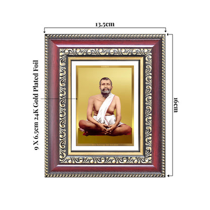 Sri Ramakrishna Paramahamsa | Enlightened Mystic of Bhakti & Vedanta Wall & Tabletop Frame in 24K Gold Plated Foil