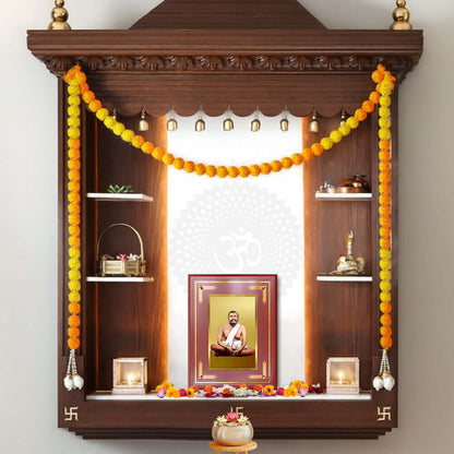 Sri Ramakrishna Paramahamsa | Enlightened Mystic of Bhakti & Vedanta Wall and Tabletop Photo Frame in 24K Gold Plated Foil