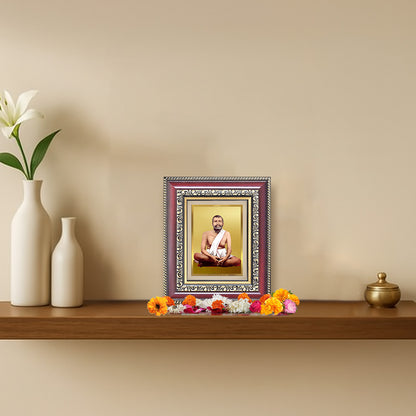 Sri Ramakrishna Paramahamsa | Enlightened Mystic of Bhakti & Vedanta Wall & Tabletop Frame in 24K Gold Plated Foil