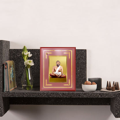 Sri Ramakrishna Paramahamsa | Enlightened Mystic of Bhakti & Vedanta Wall and Tabletop Photo Frame in 24K Gold Plated Foil