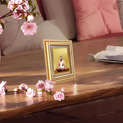 Sri Ramakrishna Paramahamsa | Enlightened Mystic of Bhakti & Vedanta Wall & Tabletop Photo Frame in 24K Gold Plated Foil