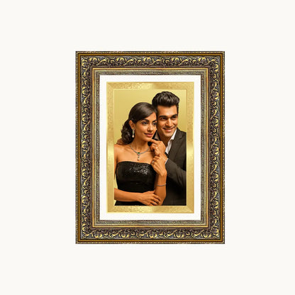 Portrait on Gold Immortalise Your Aurum Essence Rectangle Photo Frame in 24K Gold Plated Foil
