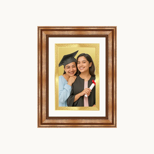 Portrait on Gold Immortalise Your Petite Luxe Rectangle Photo Frame in 24K Gold Plated Foil