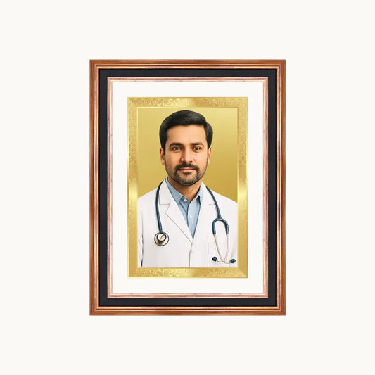 Portrait on Gold Immortalise Your Luxe Mini Rectangular Photo Frame in 24K Gold Plated Foil