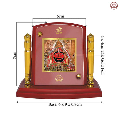 Salasar Balaji | Lord Hanuman of Salasar Dham Car Dashboard Frame in 24K Gold Plated Foil