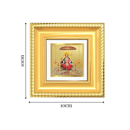 Diviniti Santoshi Mata Tabletop Photo Frame in 24K Gold Plated Foil | Happiness, Contentment & Divine Blessings | DG015S1A (10x10 CM)