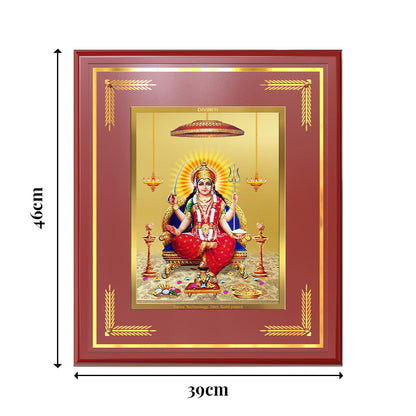Santoshi Mata | Goddess of Contentment & Fulfilment Wall & Tabletop Frame in 24K Gold Plated Foil