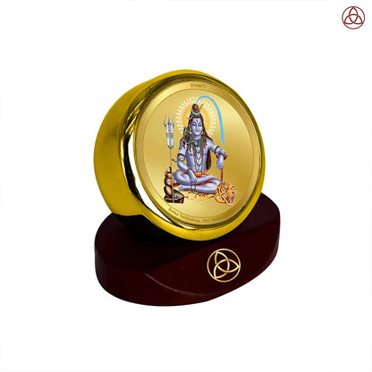 Lord Shiva | Mahadev The Supreme Consciousness Car Dashboard Frame in 24K Gold Plated Foil