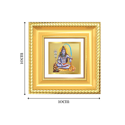 Diviniti Lord Shiva Tabletop Frame in 24K Gold Plated Foil | Power, Peace & Divine Blessings | DG015S1A (10x10 CM)