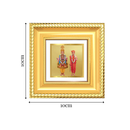 Diviniti Lord Swaminarayan Tabletop Frame in 24K Gold Plated Foil | Peace, Devotion & Divine Blessings | DG015S1A (10x10 CM)
