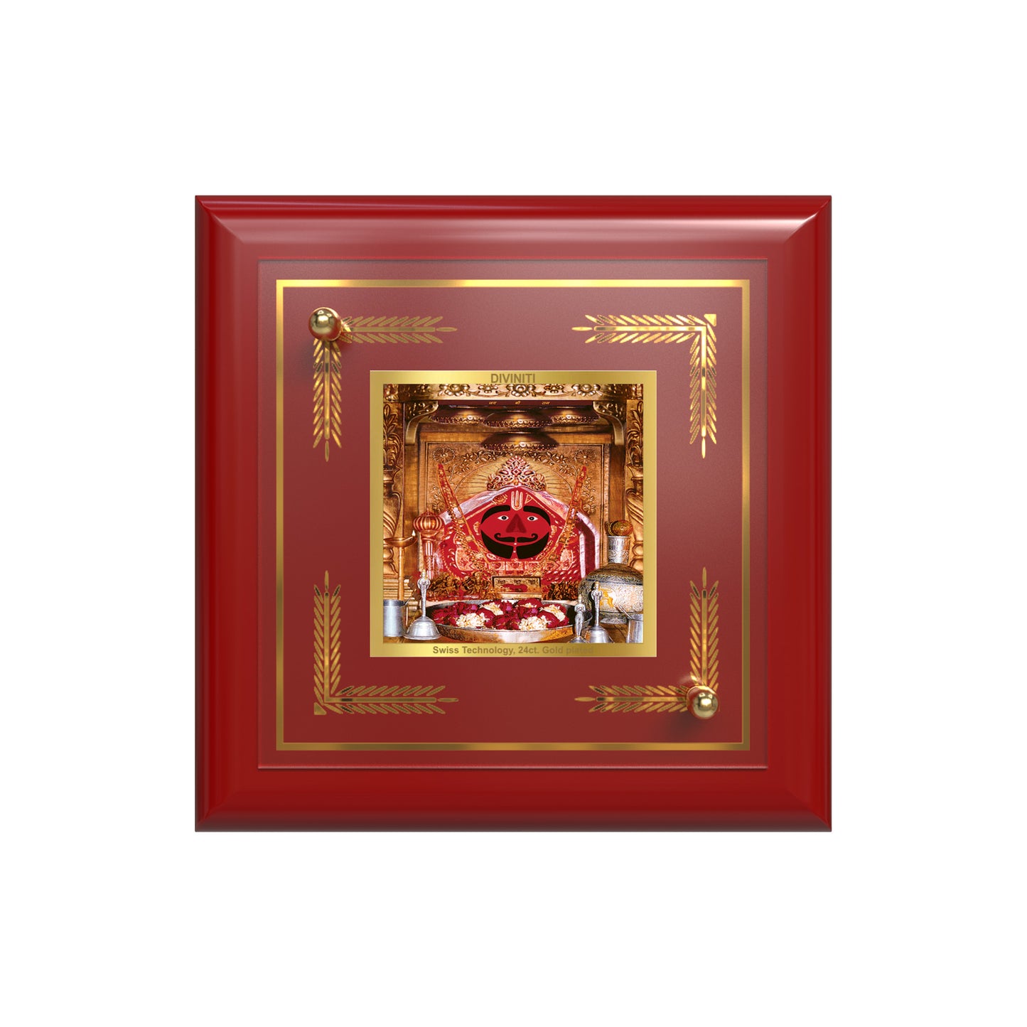Salasar Balaji | Lord Hanuman of Salasar Dham Tabletop Frame in 24K Gold Plated Foil