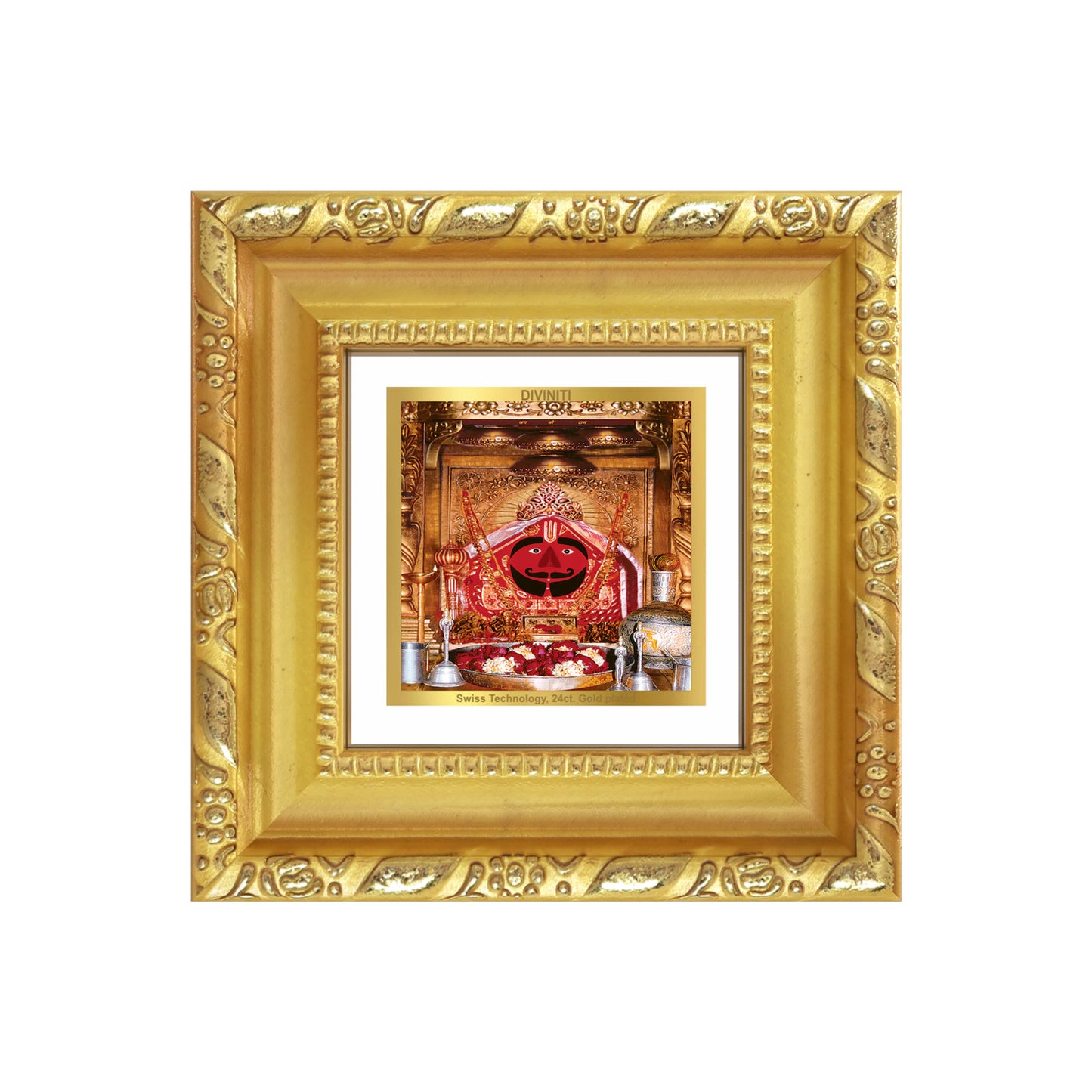Salasar Balaji | Lord Hanuman of Salasar Dham Tabletop Frame in 24K Gold Plated Foil