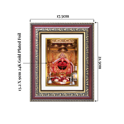 Salasar Balaji | Lord Hanuman of Salasar Dham Wall and Tabletop Photo Frame in 24K Gold Plated Foil