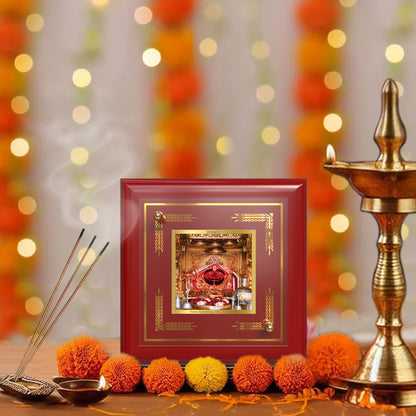 Salasar Balaji | Lord Hanuman of Salasar Dham Tabletop Frame in 24K Gold Plated Foil