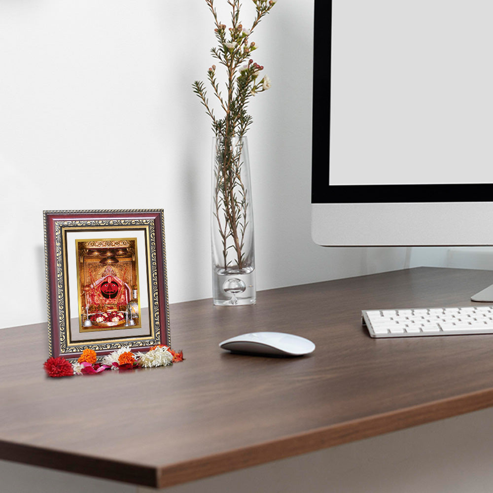 Salasar Balaji | Lord Hanuman of Salasar Dham Wall and Tabletop Photo Frame in 24K Gold Plated Foil