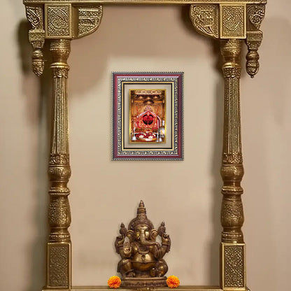 Salasar Balaji | Lord Hanuman of Salasar Dham Wall and Tabletop Photo Frame in 24K Gold Plated Foil