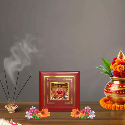 Salasar Balaji | Lord Hanuman of Salasar Dham Tabletop Frame in 24K Gold Plated Foil