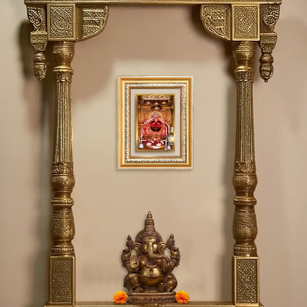 Salasar Balaji in 24K Gold Plated Foil Tabletop Photo Frame displayed on wall