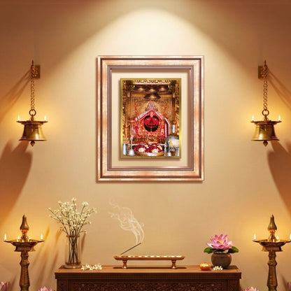 Salasar Balaji | Lord Hanuman of Salasar Dham Wall Mount Photo Frame in 24K Gold Plated Foil
