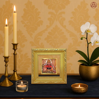 Salasar Balaji | Lord Hanuman of Salasar Dham Tabletop Frame in 24K Gold Plated Foil