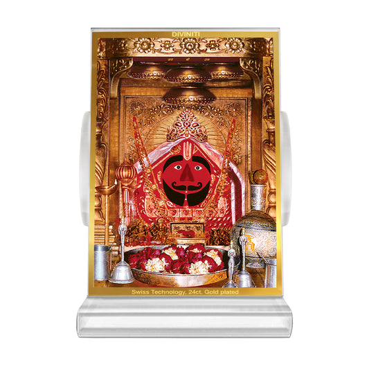 Salasar Balaji | Lord Hanuman of Salasar Dham Car Dashboard Frame in 24K Gold Plated Foil