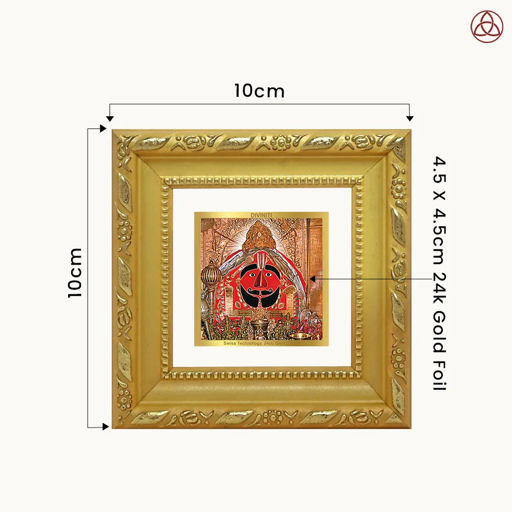 Salasar Balaji | Lord Hanuman of Salasar Dham Tabletop Frame in 24K Gold Plated Foil