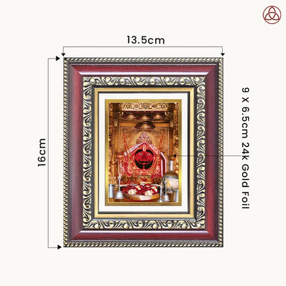 Salasar Balaji | Lord Hanuman of Salasar Dham Tabletop Frame in 24K Gold Plated Foil