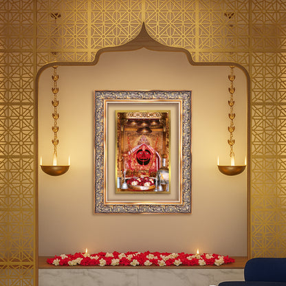 Salasar Balaji | Lord Hanuman of Salasar Dham Wall Mount Photo Frame in 24K Gold Plated Foil