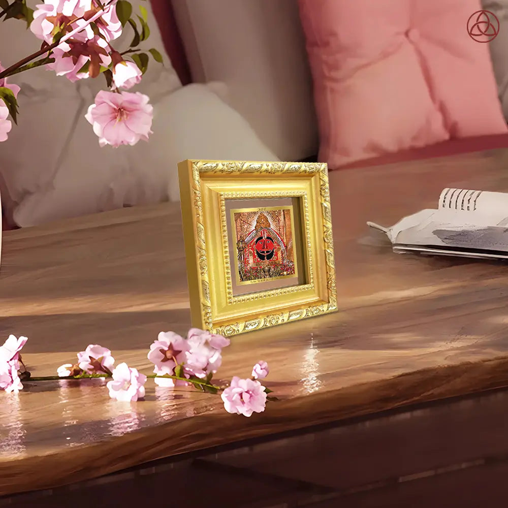 Salasar Balaji | Lord Hanuman of Salasar Dham Tabletop Frame in 24K Gold Plated Foil
