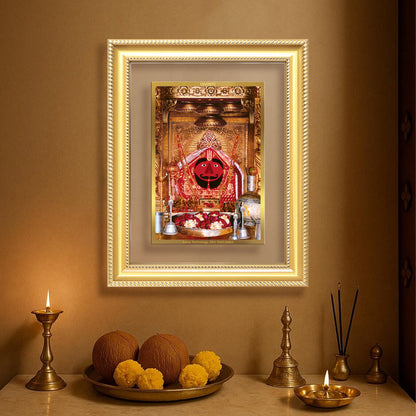 Salasar Balaji | Lord Hanuman of Salasar Dham Wall Mount Photo Frame in 24K Gold Plated Foil