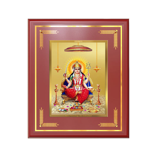 Santoshi Mata | Goddess of Contentment & Fulfilment Wall & Tabletop Frame in 24K Gold Plated Foil