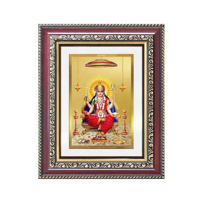 Santoshi Mata | Goddess of Contentment & Fulfilment Wall and Tabletop Photo Frame in 24K Gold Plated Foil