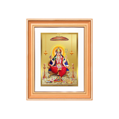 Santoshi Mata | Goddess of Contentment & Fulfilment Wall & Tabletop Frame in 24K Gold Plated Foil