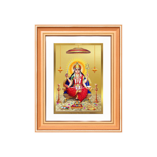 Santoshi Mata | Goddess of Contentment & Fulfilment Wall & Tabletop Frame in 24K Gold Plated Foil
