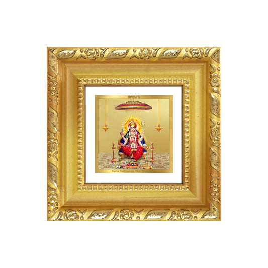 Santoshi Mata | Goddess of Contentment & Fulfilment Tabletop Frame in 24K Gold Plated Foil