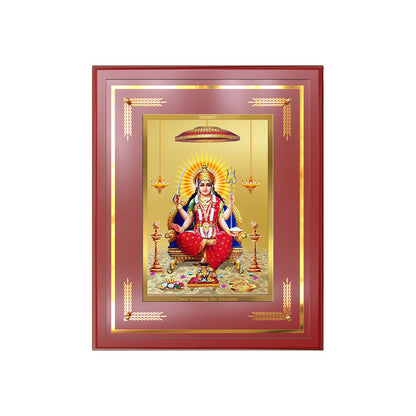 Santoshi Mata | Goddess of Contentment & Fulfilment Wall & Tabletop Frame in 24K Gold Plated Foil