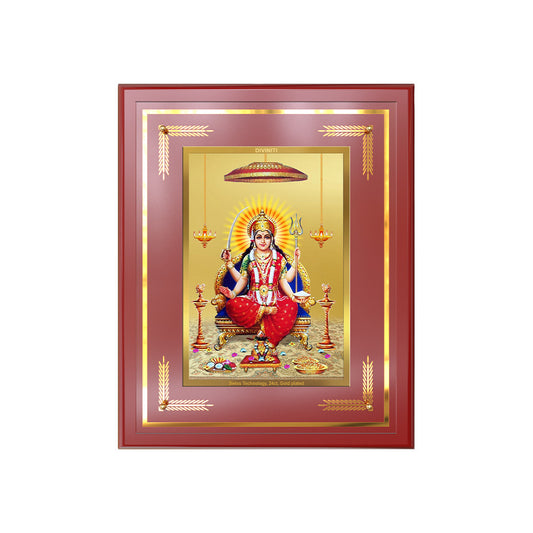 Santoshi Mata | Goddess of Contentment & Fulfilment Wall & Tabletop Frame in 24K Gold Plated Foil