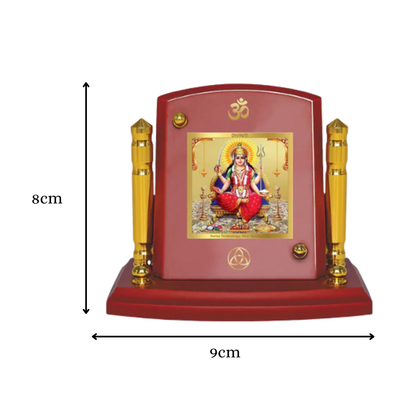 Santoshi Mata | Goddess of Contentment & Fulfilment Car Dashboard Frame in 24K Gold Plated Foil