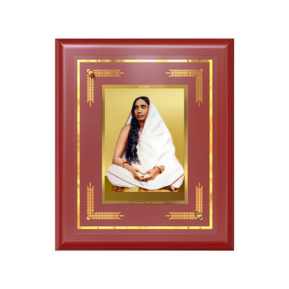 Holy Mother Sarada Devi | Divine Consort of Sri Ramakrishna Wall & Tabletop Frame in 24K Gold Plated Foil