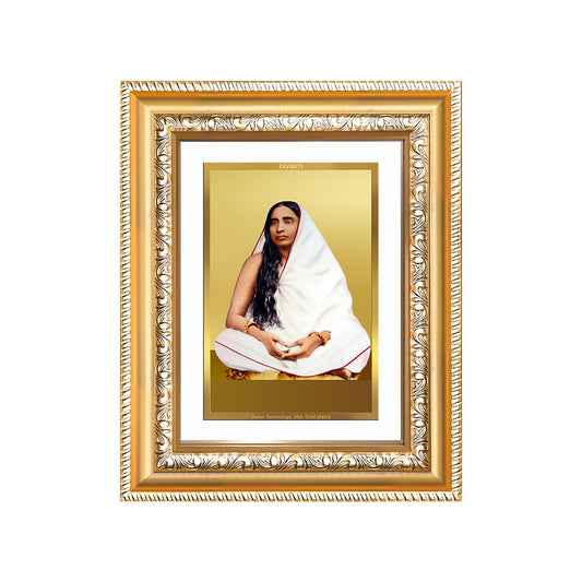 Sarada Devi Tabletop Photo Frame in 24K Gold Plated Foil