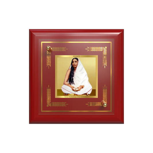 Holy Mother Sarada Devi | Divine Consort of Sri Ramakrishna Tabletop Frame in 24K Gold Plated Foil