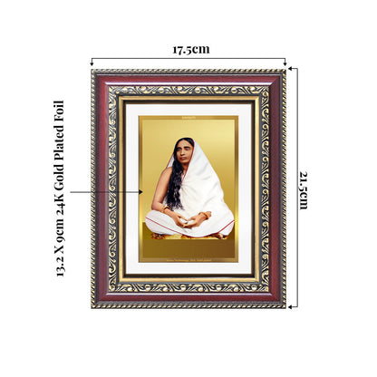 Sarada Devi | Holy Mother | Divine Consort of Sri Ramakrishna Wall and Tabletop Photo Frame in 24K Gold Plated Foil