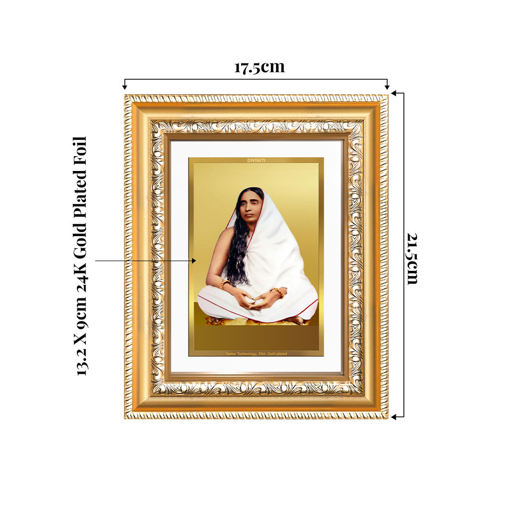 Sarada Devi Tabletop Photo Frame in 24K Gold Plated Foil