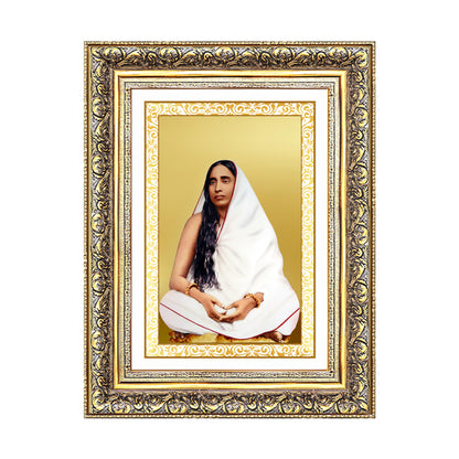 Holy Mother Sarada Devi | Divine Consort of Sri Ramakrishna Wall Photo Frame in 24K Gold Plated Foil