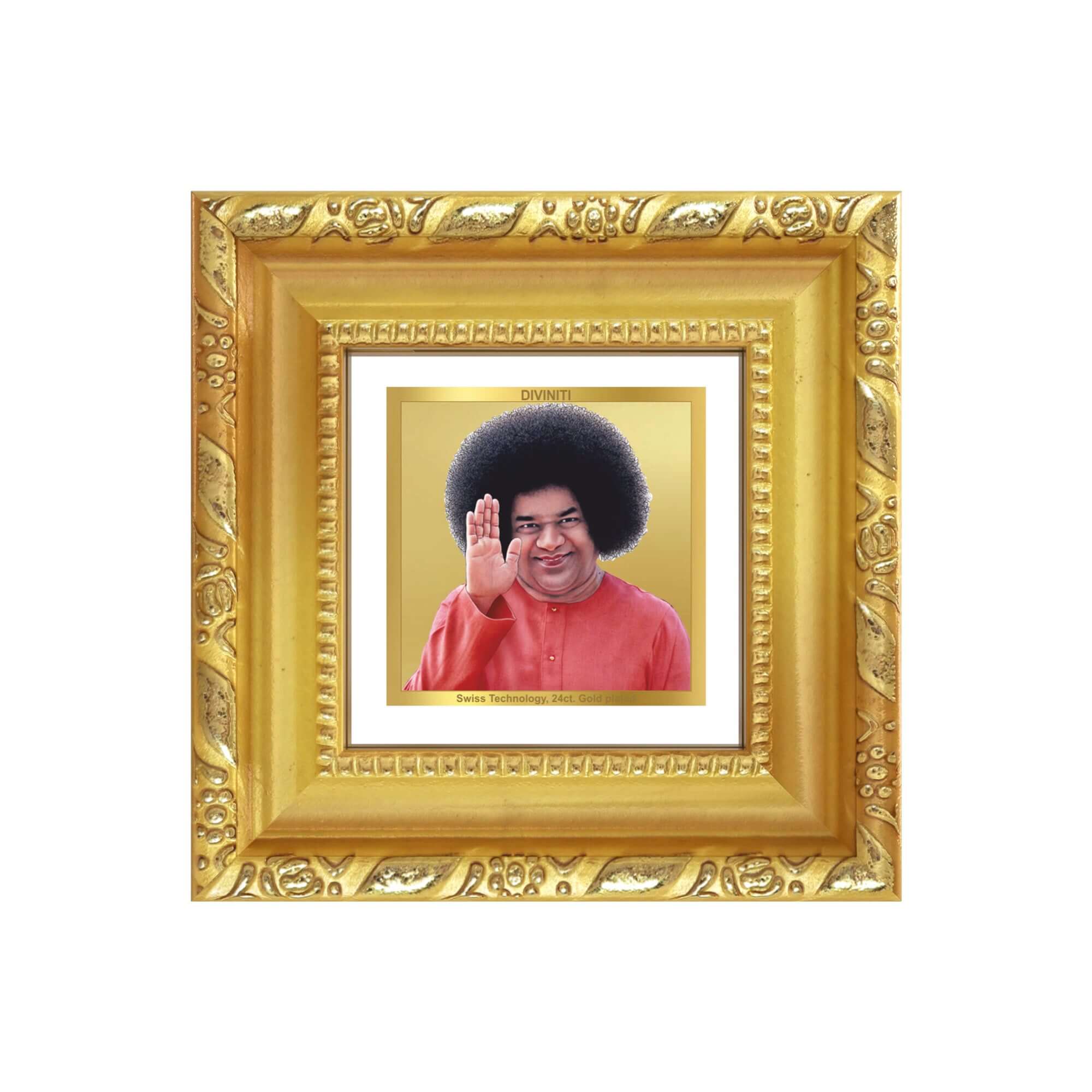 Sathya Sai Baba gold framed artwork tabletop frame| Diviniti – DIVINITI ...