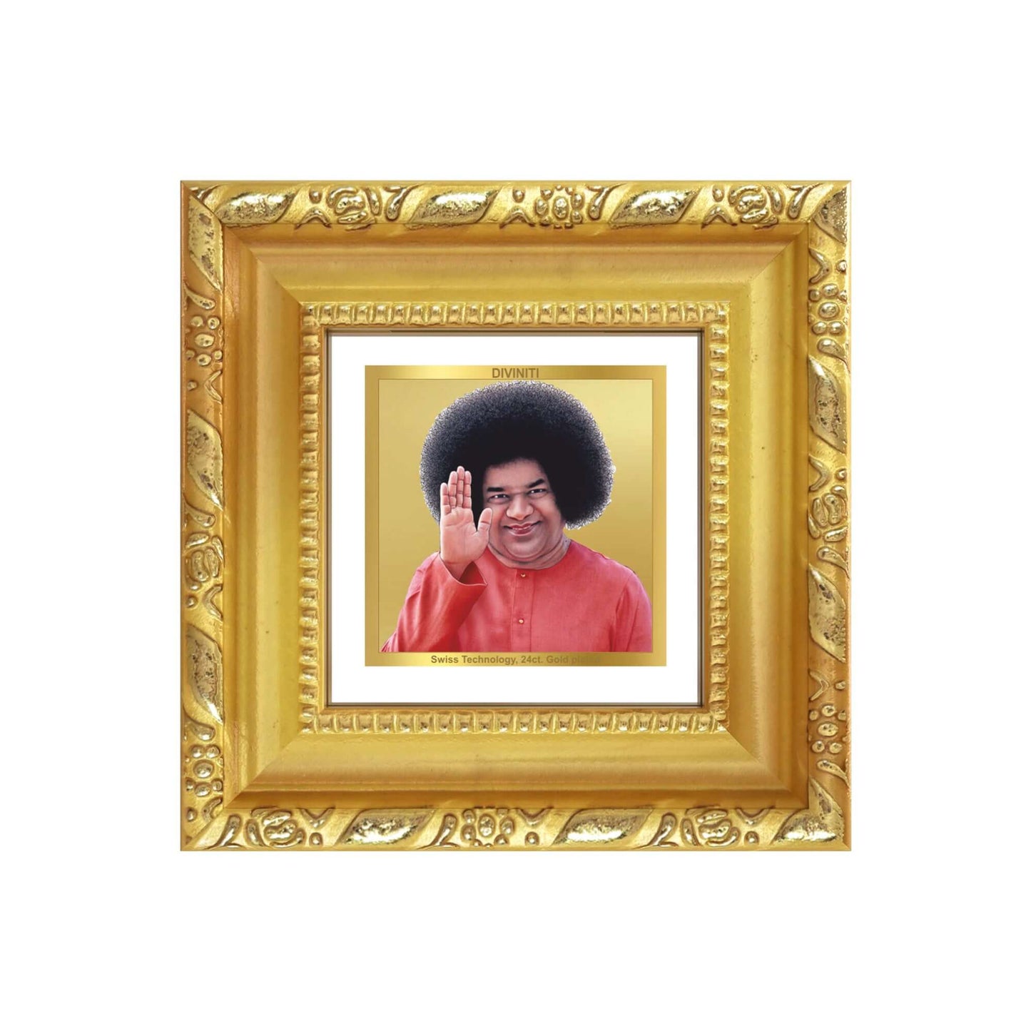 Sathya Sai Baba gold framed artwork | Tabletop Frame at Diviniti