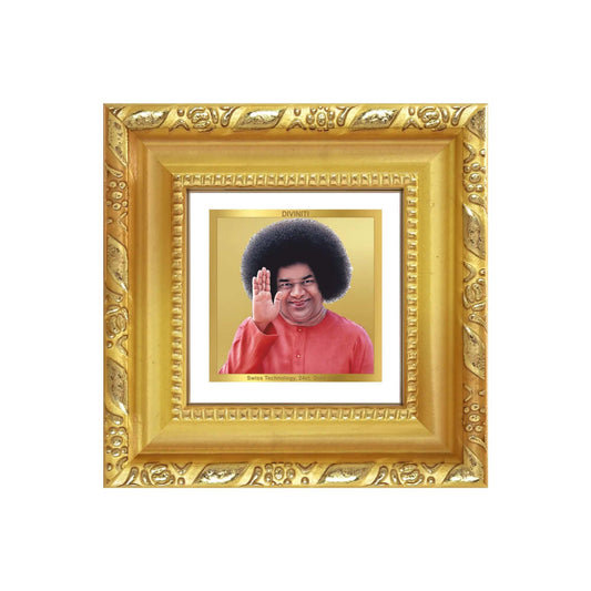 Sathya Sai Baba gold framed artwork | Tabletop Frame at Diviniti